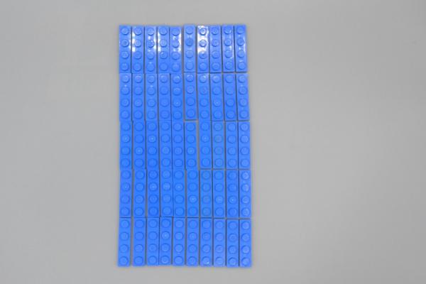 LEGO 50 x Basisplatte 1x4 blau blue basic plate 3710 371023