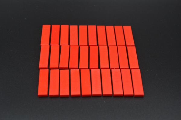 LEGO 30 x Fliesen Fliese Kachel Platte glatt rot Red Tile 1x4 2431