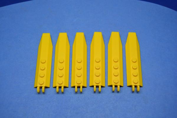 LEGO 6 x Propeller gelb Yellow Hinge Plate 1x8 Rounded Plate Underside 30407