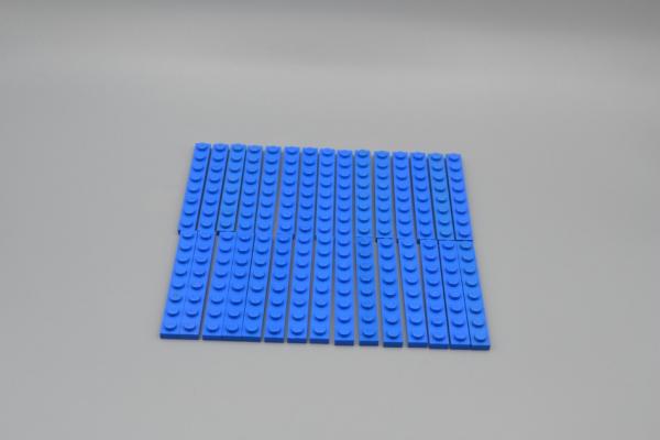 LEGO 30 x Basisplatte Bauplatte Grundplatte blau Blue Basic Plate 1x8 3460