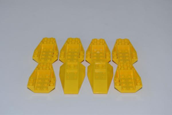 LEGO 8 x Keilstein gelb Yellow Wedge 6x4 Triple Inverted Curved 43713