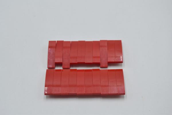 LEGO 20 x Bogenstein Dach System rot Red Slope Curved 4x1 61678 