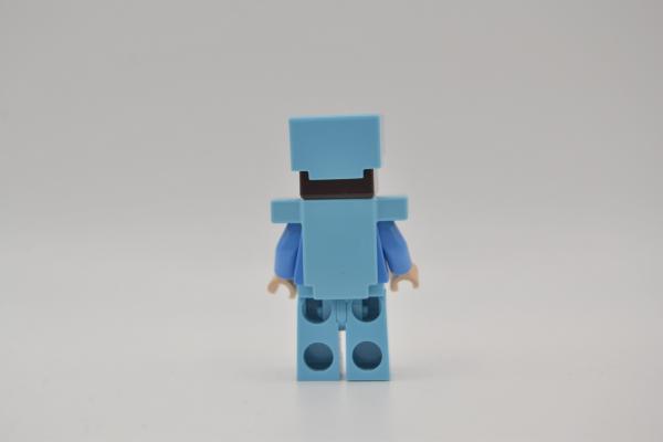 LEGO Figur Minifigur Minifigures Minecraft Steve Medium Azure Helmet min015