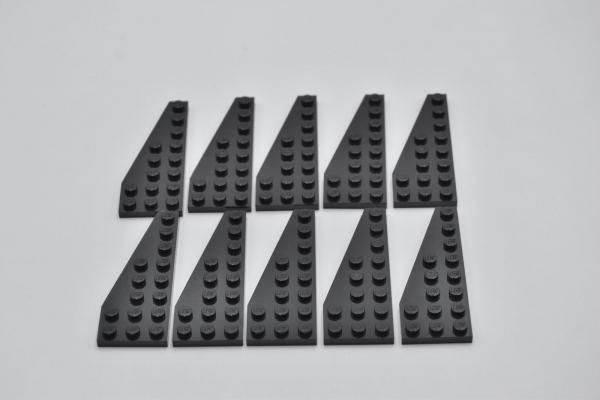 LEGO 10 x FlÃ¼gelplatte links schwarz Black Wedge Plate 8x3 Left 50305