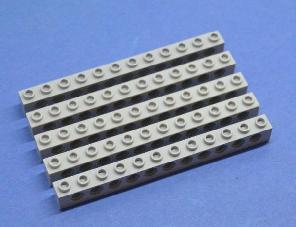 LEGO 5 x Lochstein neuhell grau Light Bluish Gray Technic Brick 1x12 Holes 3895
