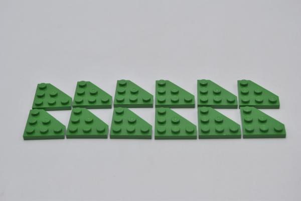 LEGO 12 x Ecke FlÃ¼gel Platte grÃ¼n Green Wedge Plate 3x3 Cut Corner 2450