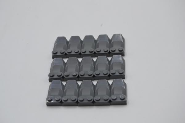 LEGO 15 x SchrÃ¤gstein neues dunkelgrau Dark Bluish Gray Brick 2x3x2/3 47456