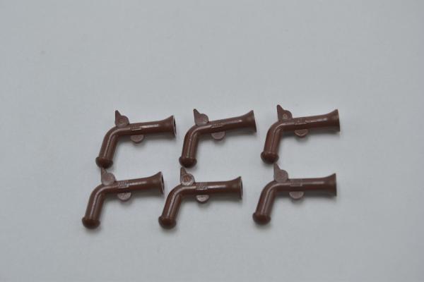 LEGO 6 x Waffe rotbraun Reddish Brown Minifigure Weapon Gun Pirate Pistol 2562