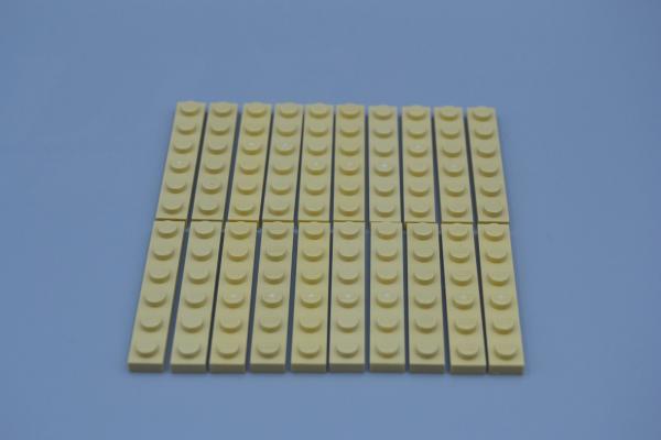 LEGO 20 x Basisplatte 1x6 beige tan basic plate 3666 4124067