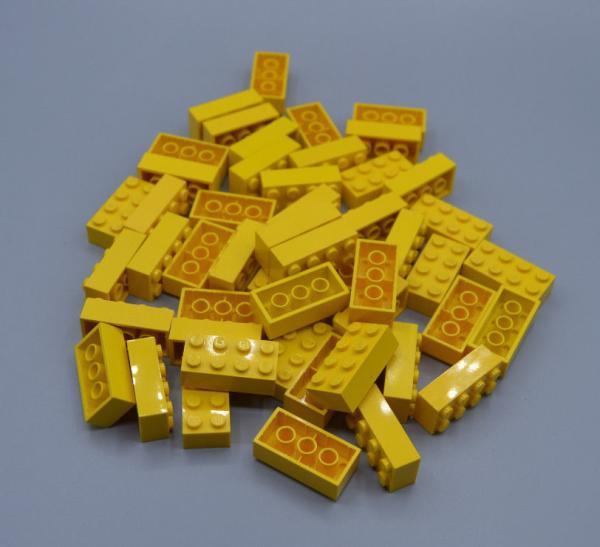 LEGO 50 x Basisstein Baustein Grundbaustein gelb Yellow Basic Brick 2x4 3001