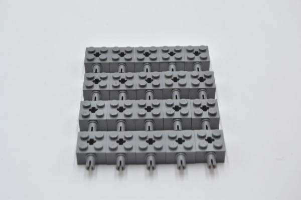 LEGO 20 x Stein neues dunkelgrau Dark Bluish Gray Brick 2x2 with Pin 6232 