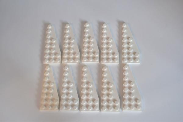 LEGO 10 x FlÃ¼gelplatte Keil rechts weiÃŸ White Wedge Plate 8x3 Right 50304