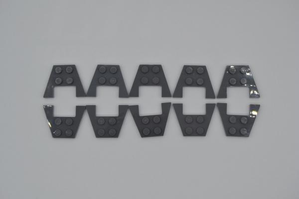 LEGO 10 x FlÃ¼gelplatte neues dunkelgrau Dark Bluish Gray Wedge Plate 3x4 48183