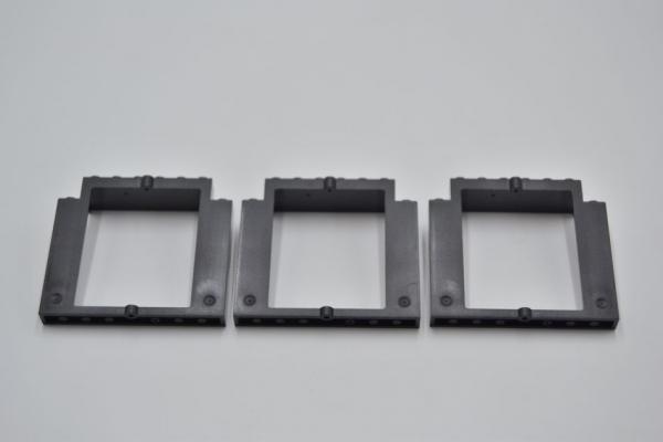 LEGO 3 x TÃ¼r Rahmen schwarz Door Frame 2x8x6 Swivel without Bottom Notches 40253