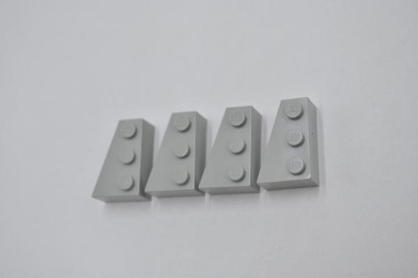 LEGO 4 x Keilstein FlÃ¼gel links althell grau Light Gray Wedge 3x2 Left 6565