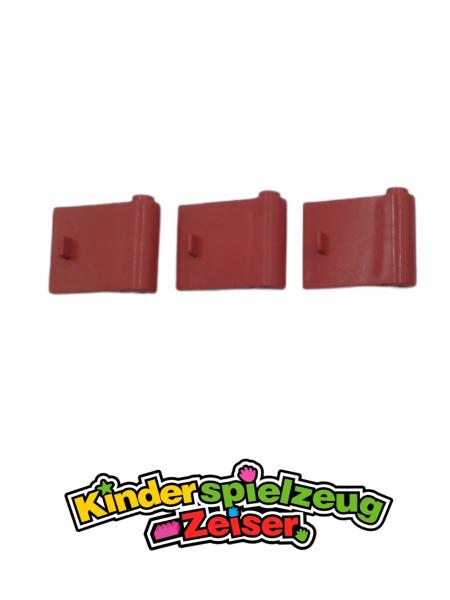 LEGO 3 x TÃ¼r TÃ¼rblatt rechts rot Red Door 1x3x2 Right with Thin Handle 3188a