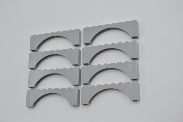 LEGO 8 x Bogen BrÃ¼cke neuhell grau Light Bluish Gray Brick Arch 1x8x2 3308