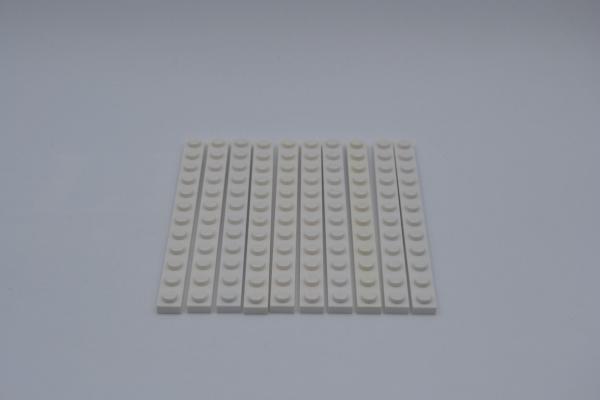 LEGO 10 x Basisplatte Bauplatte weiÃŸ White Basic Plate 1x12 60479 