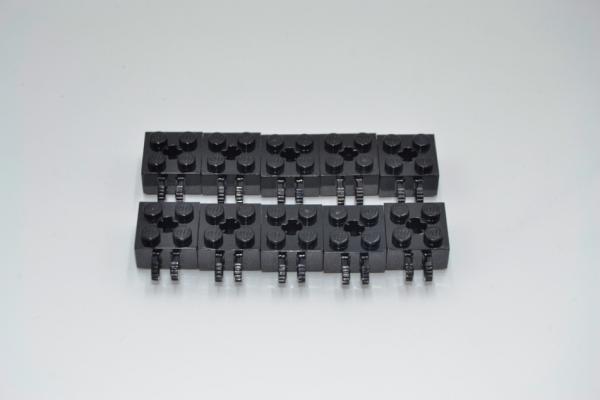 LEGO 10 x Stein 2x2 Scharnier Kreuz schwarz black fric fork vertical end 40902 