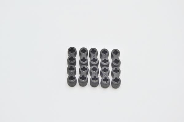 LEGO 10 x Verbinder Gummi schwarz Black Technic Axle Connector Double 45590