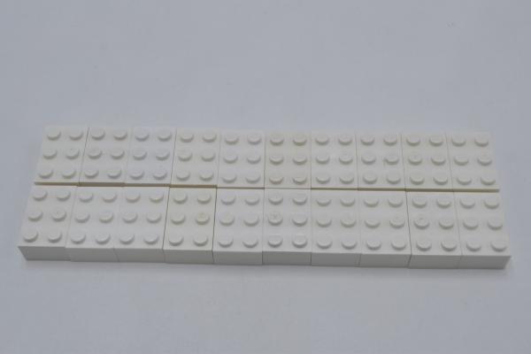 LEGO 20 x Basisstein Baustein Grundbaustein weiÃŸ White Basic Brick 2x3 3002