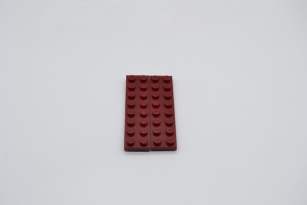 LEGO 2 x Basisplatte dunkelrot Dark Red Basic Plate 2x8 3034 4163456