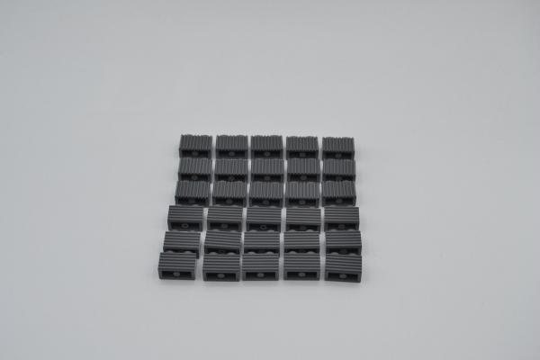 LEGO 30 x Steine neues dunkelgrau Dark Bluish Gray Brick 1x2 Grille 2877