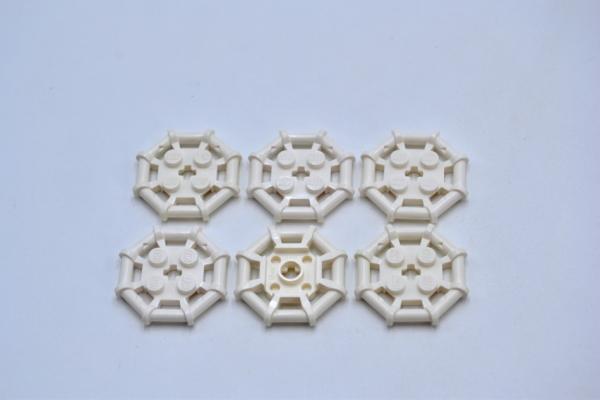 LEGO 6 x Ring weiÃŸ White Plate Modified 2x2 Bar Frame Octagonal 75937 6009016