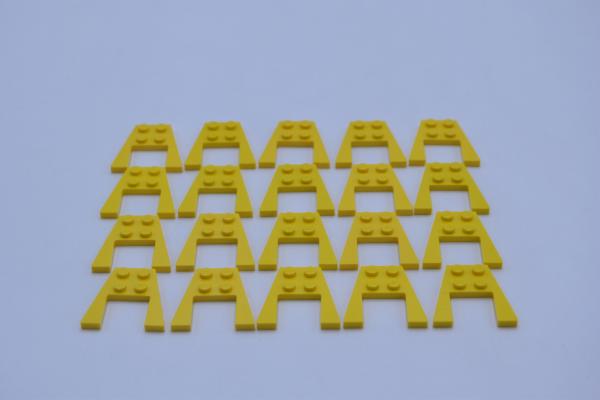LEGO 20 x FlÃ¼gel Keilplatte mit Aussparung gelb Yellow Wedge Plate 4x4 43719