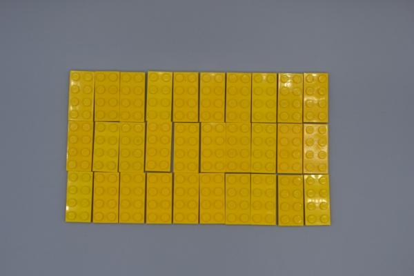LEGO 30 x Basisplatte 2x4 gelb yellow basic plate 3020 302024