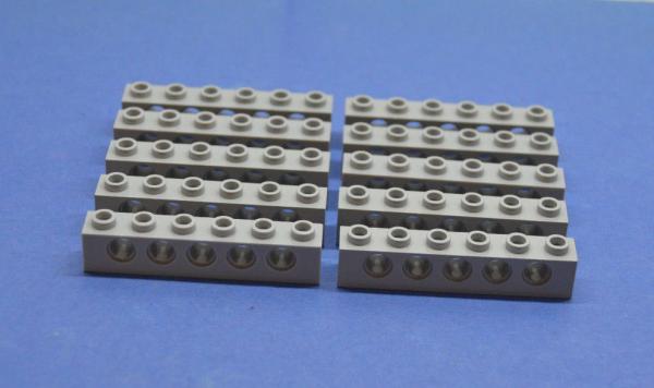 LEGO 10 x Lochstein neuhell grau Light Bluish Gray Technic Brick 1x6 Holes 3894