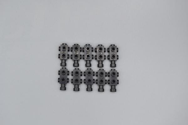 LEGO 10 x Konverter schwarz Black Brick Modified 1x2x2/3 Studs on Sides 4595