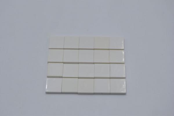 LEGO 20 x Kachel Fliese mit Rille weiÃŸ White Tile 2x2 with Groove 3068b