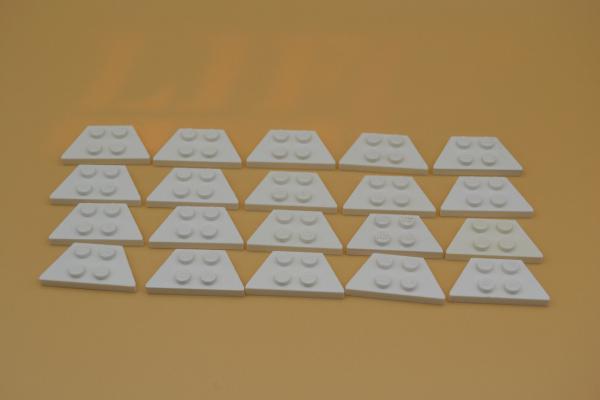 LEGO 20 x FlÃ¼gelplatte schrÃ¤g weiÃŸ White Wedge Plate 2x4 51739