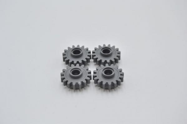 LEGO 4 x Zahnrad neues dunkelgrau Dark Bluish Gray Technic Gear 16 Tooth 6542b