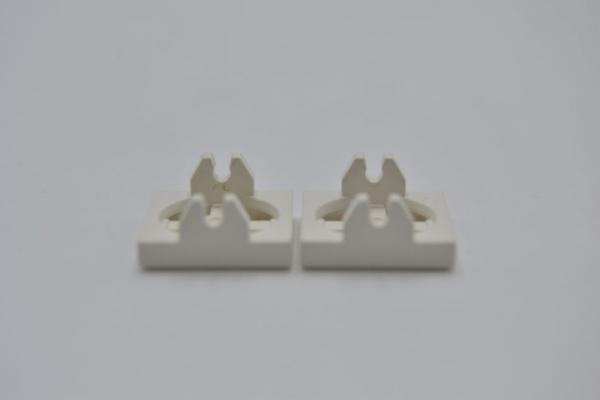 LEGO 2 x Magnethalterung kurz weiÃŸ White Magnet Holder 2x2 Short Arms 2609a