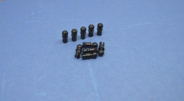 LEGO 10 x Technik Verbinder mit Pin & Kugelkopf schwarz black technic 6628