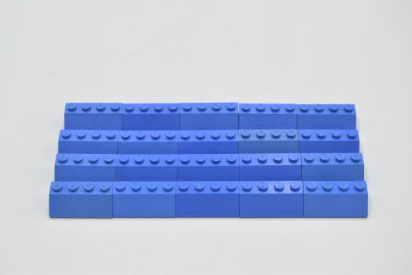 LEGO 20 x Dachstein SchrÃ¤gstein Dachziegel blau Blue Slope 45 2x4 3037