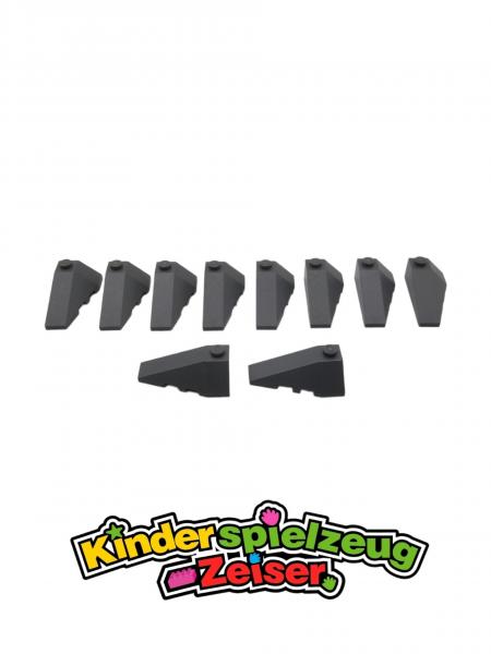 LEGO 10 x Keilstein links neues dunkelgrau Dark Bluish Gray Wedge Left 43710 