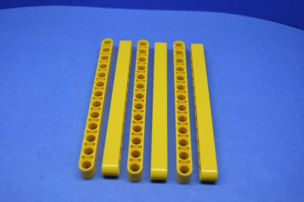 LEGO 6 x Technic Liftarm dick gelb Yellow Technic Liftarm 1x13 Thick 41239