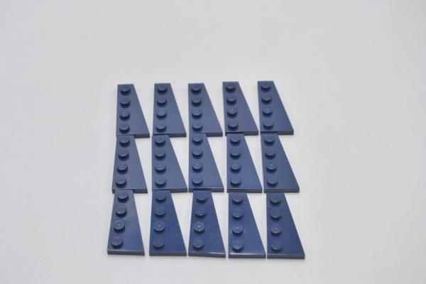 LEGO 15 x FlÃ¼gelplatte rechts dunkelblau Dark Blue Wedge Plate 4x2 Right 41769