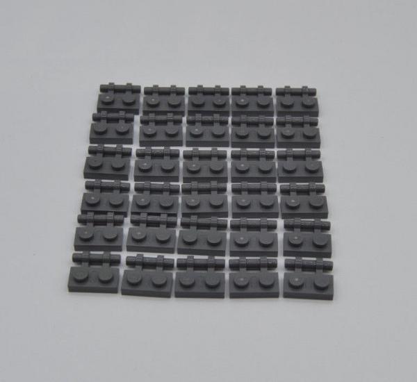 LEGO 30 x Platte Griff neues dunkelgrau Dark Bluish Gray Plate 1x2 Handle 2540