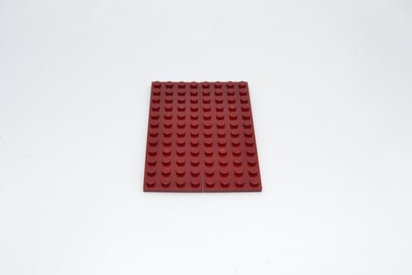 LEGO 2 x Basisplatte dunkelrot Dark Red Basic Plate 4x12 3029 4164218