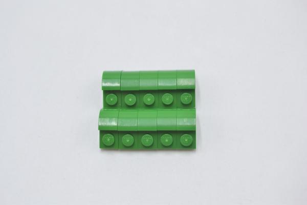 LEGO 10 x Bogensteine grÃ¼n Green Slope Curved 2x1x1 1/3 with Recessed Stud 6091