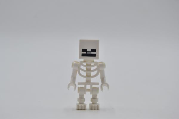 LEGO Figur Minifigur Minifigs Minecraft Skeleton with Cube Skull min011