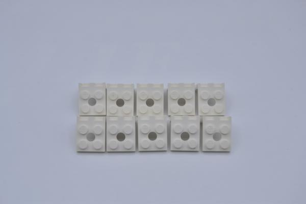 LEGO 10 x Winkelplatte weiÃŸ White Bracket 2x2 - 2x2 with 2 Holes 3956