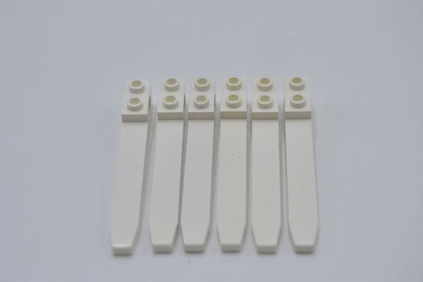 LEGO 6 x Gabel Loch Stapler weiÃŸ White Technic Forklift Fork 2823 