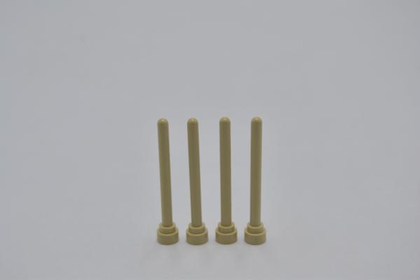 LEGO 4 x Antenne Antennen Fahnenmast beige Tan Antenna 4H - Round Top 3957