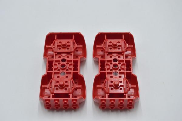 LEGO 2 x Fahrgestell rot Red Vehicle Base 5x10x2 1/2 with Same Color 11650c01