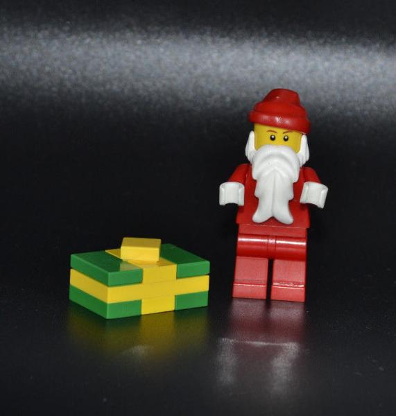 LEGO 1 x Minifig Weihnachtsmann Bart Hände Geschenk weiß Santa christmas hol014 